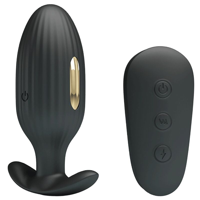 PRETTY LOVE - KELLY PLUG ANAL RECHARGEABLE VIBRATOR BLACK - NOCTURNA DESIRES