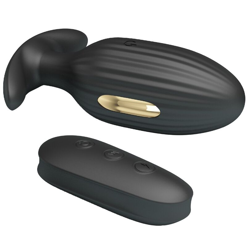 PRETTY LOVE - KELLY PLUG ANAL RECHARGEABLE VIBRATOR BLACK - NOCTURNA DESIRES
