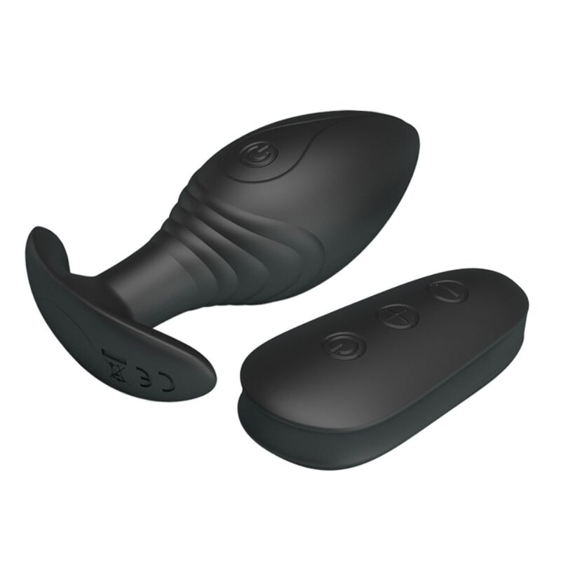 PRETTY LOVE - REGINA ANAL PLUG RECHARGEABLE VIBRATOR BLACK - NOCTURNA DESIRES