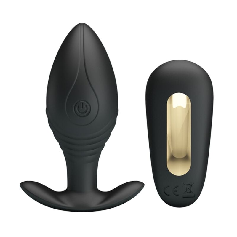 PRETTY LOVE - REGINA ANAL PLUG RECHARGEABLE VIBRATOR BLACK - NOCTURNA DESIRES