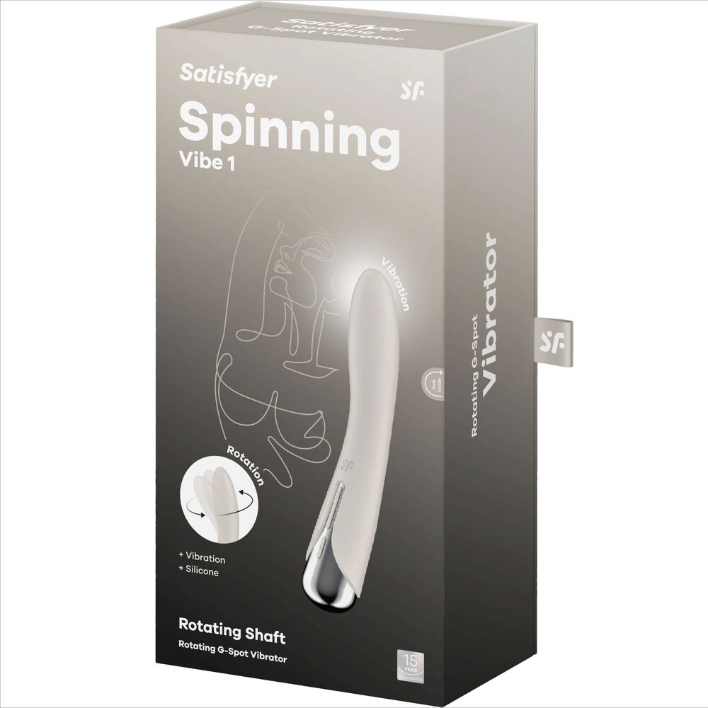 SATISFYER - SPINNING VIBE 1 G-SPOT BEIGE ROTATOR VIBRATOR - NOCTURNA DESIRES