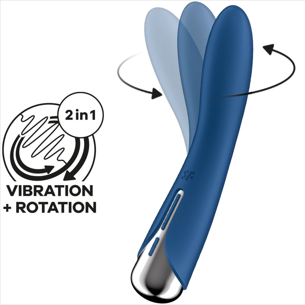SATISFYER - SPINNING VIBE 1 G-SPOT BLUE ROTATOR VIBRATOR - NOCTURNA DESIRES