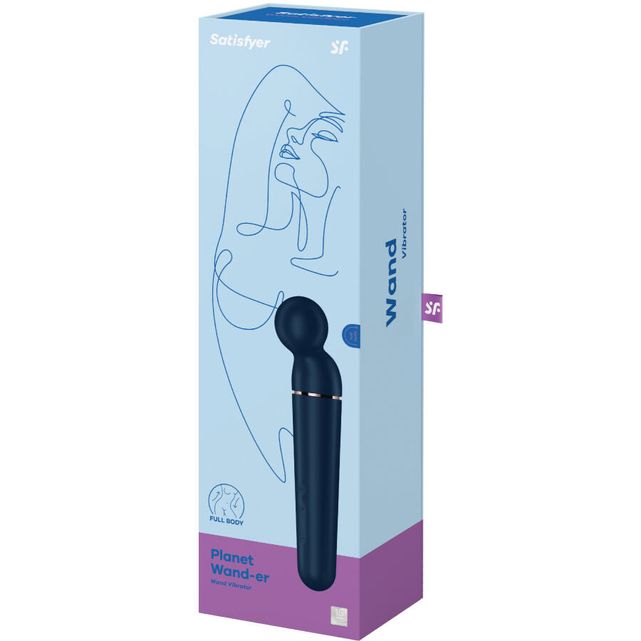 SATISFYER - PLANET WAND-ER VIBRATOR MASSAGER BLUE - NOCTURNA DESIRES