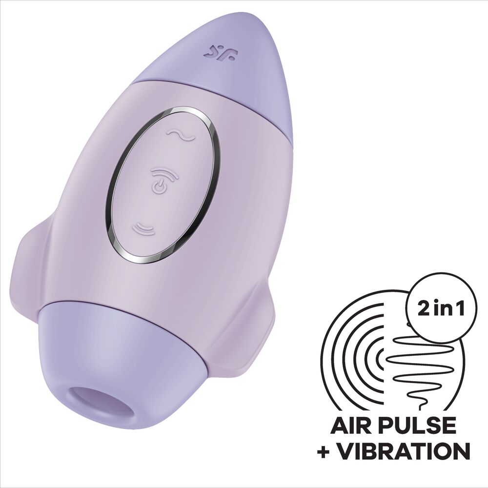 SATISFYER - MISSION CONTROL LILAC SMALL DOUBLE IMPULSE VIBRATOR - NOCTURNA DESIRES