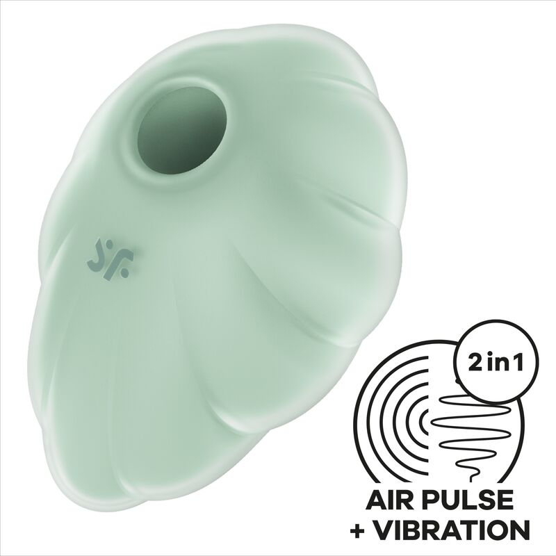 SATISFYER - CLOUD DANCER GREEN AIR PULSE VIBRATOR - NOCTURNA DESIRES