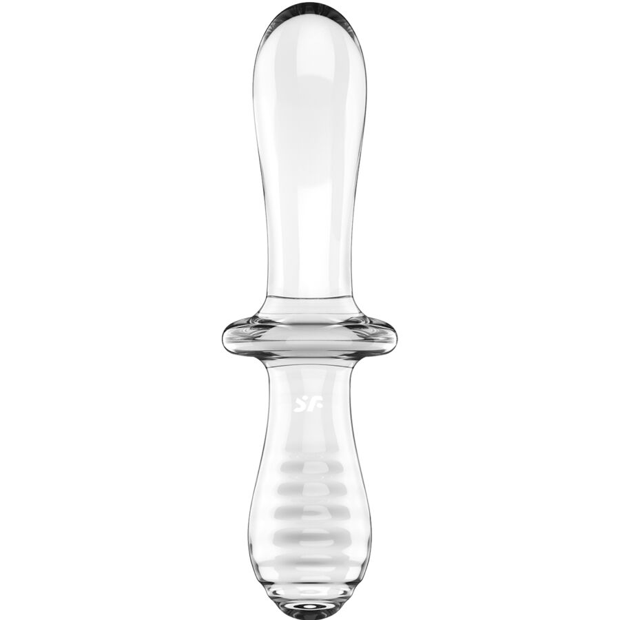 SATISFYER - DOUBLE CRYSTAL DILDO TRANSPARENT - NOCTURNA DESIRES