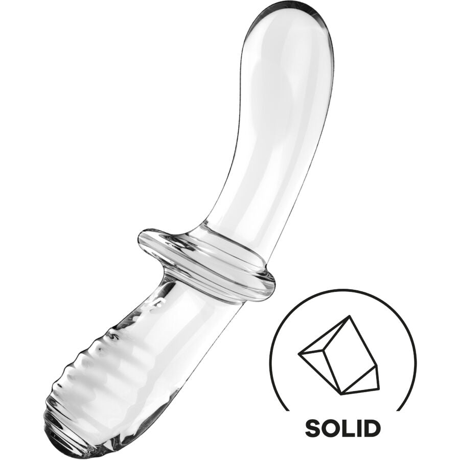 SATISFYER - DOUBLE CRYSTAL DILDO TRANSPARENT - NOCTURNA DESIRES