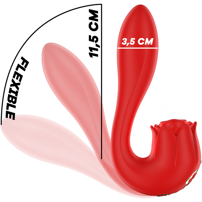 MIA - SELENA STIMULATOR VIBRATING + TAPPING RED - NOCTURNA DESIRES