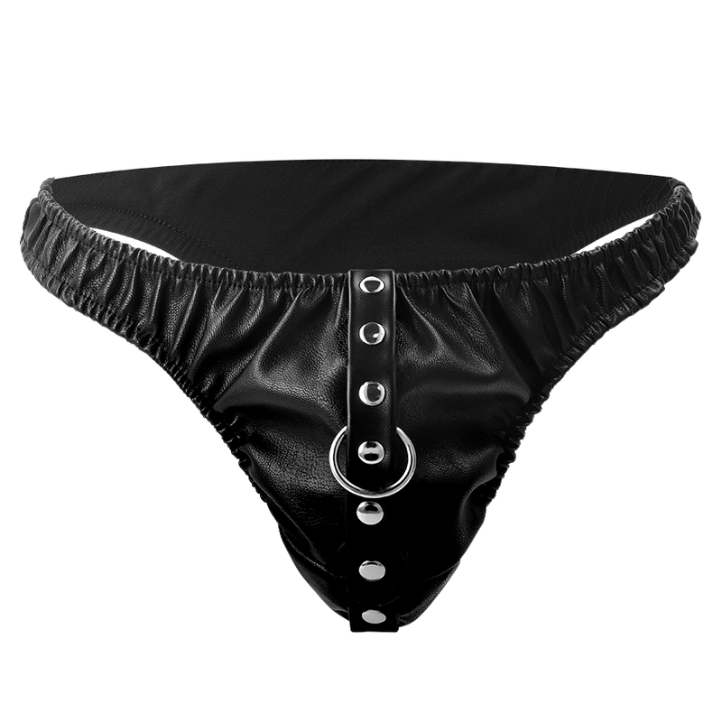 DARKNESS - SUBMISSION THONG WITH METAL CHAIN - NOCTURNA DESIRES