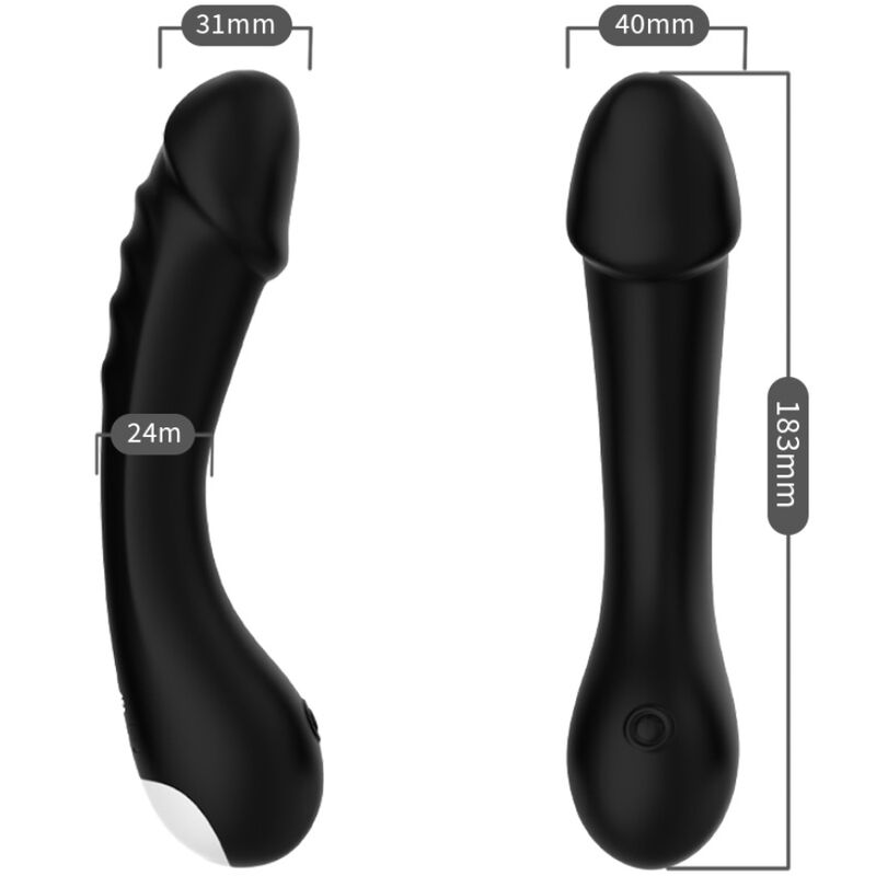 ARMONY - DILDO VIBRATOR G-SPOT SILICONE BLACK - NOCTURNA DESIRES