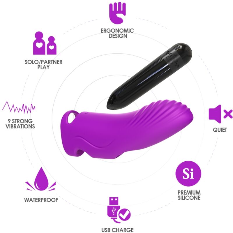 ARMONY - AURORA VIBRATOR FINGER FUCHSIA - NOCTURNA DESIRES