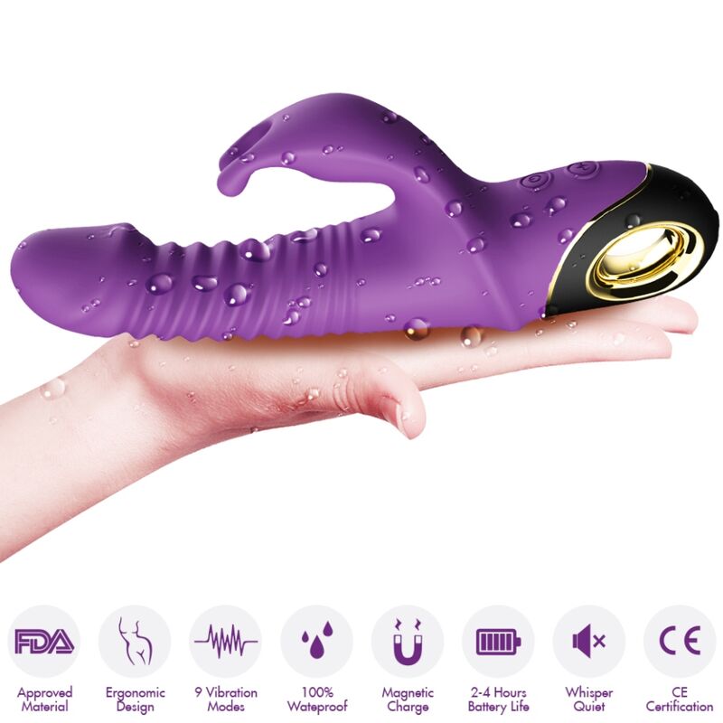 ARMONY - ZING DILDO VIBRATOR RABBIT PURPLE - NOCTURNA DESIRES