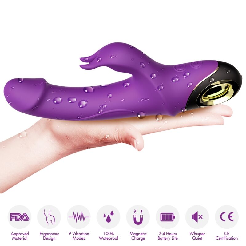 ARMONY - METEROR DILDO VIBRATOR RABBIT PURPLE - NOCTURNA DESIRES