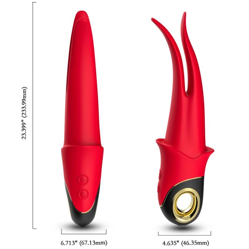 ARMONY - SHADOW VIBRATOR DOUBLE-HEAD TEASING RED - NOCTURNA DESIRES