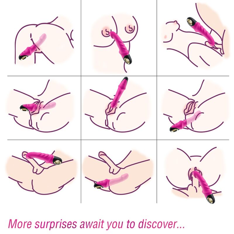 ARMONY - JOYBLADE DILDO VIBRATOR ROTATOR FUCHSIA - NOCTURNA DESIRES