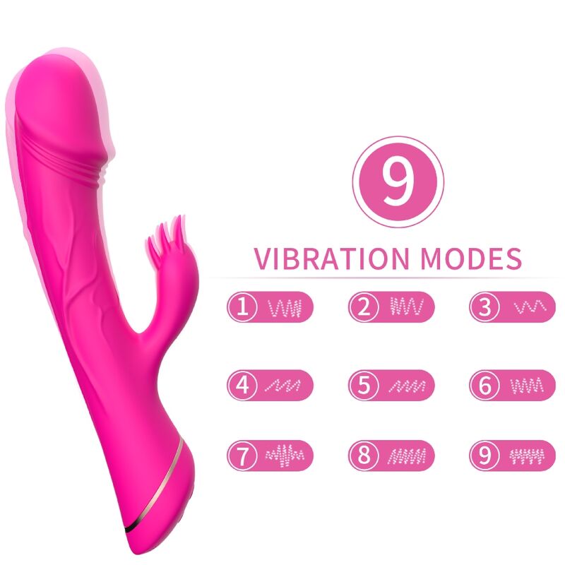 ARMONY - DILDO VIBRATOR RABBIT SILICONE FUCHSIA - NOCTURNA DESIRES