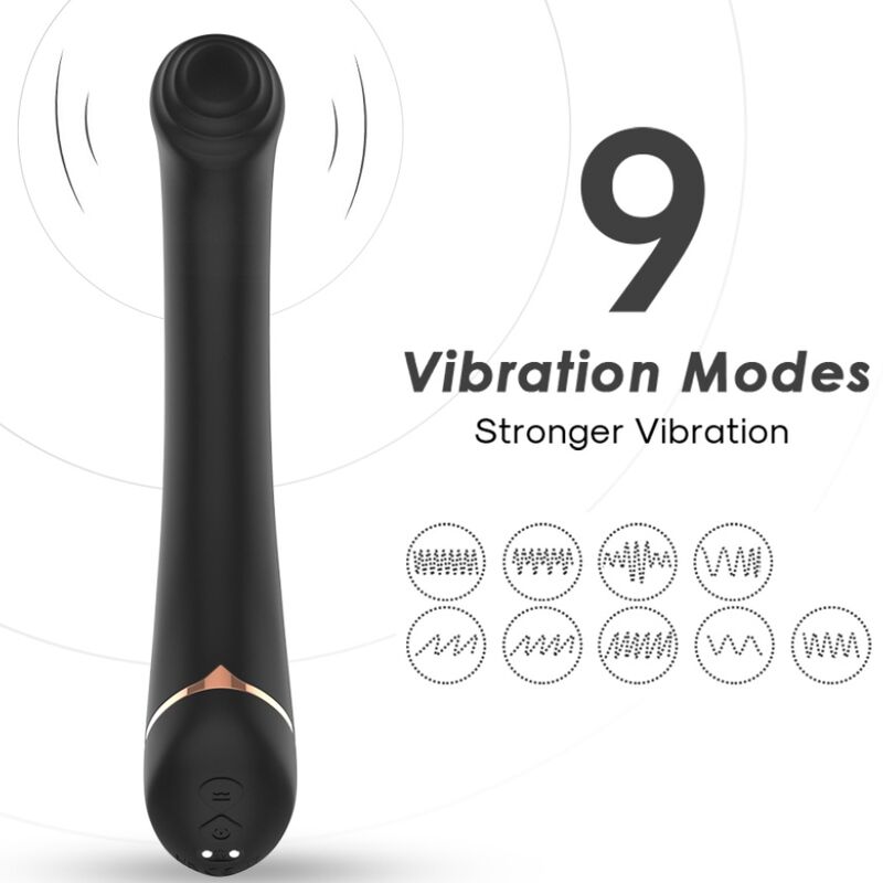 ARMONY - VIBRATOR FALT HEAD SILICONE BLACK - NOCTURNA DESIRES
