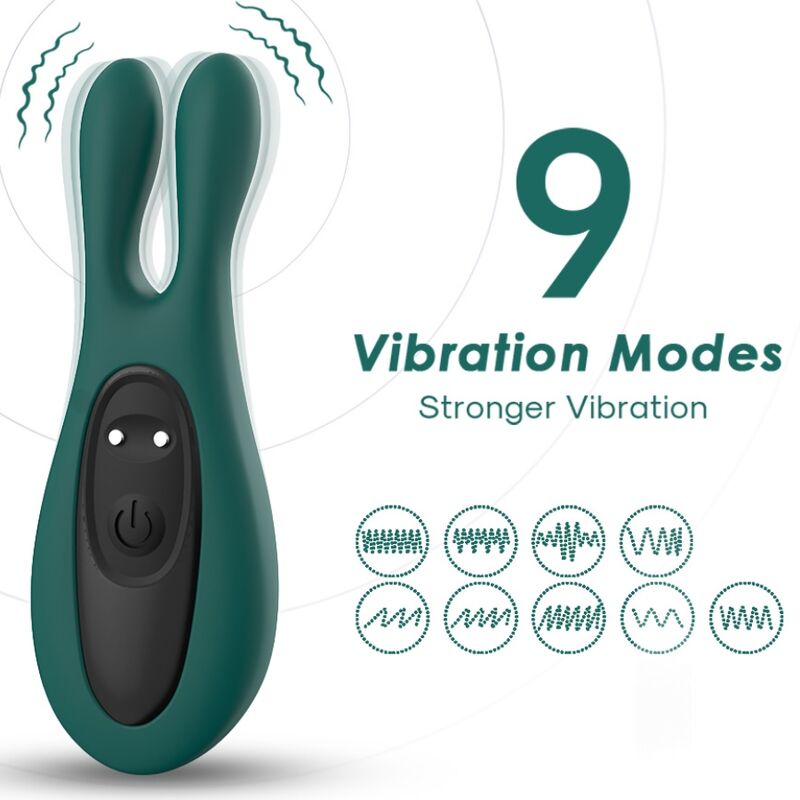 ARMONY - STIMULATOR & VIBRATOR RABBIT GREEN - NOCTURNA DESIRES