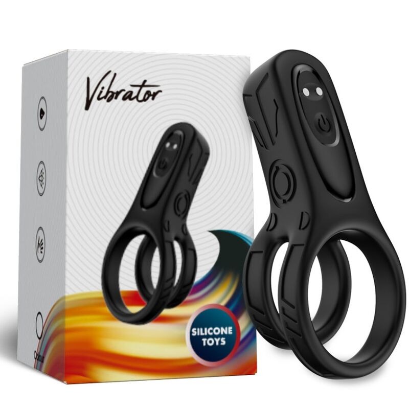 ARMONY - DOUBLE RING VIBRATOR BLACK - NOCTURNA DESIRES