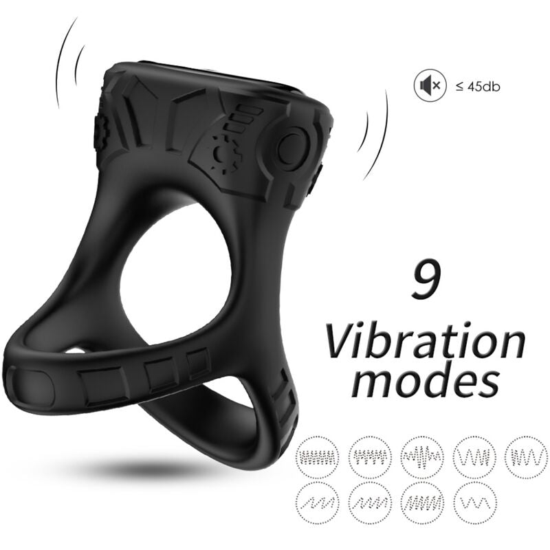 ARMONY - RING VIBRATOR & MULTIPOSITION BLACK - NOCTURNA DESIRES