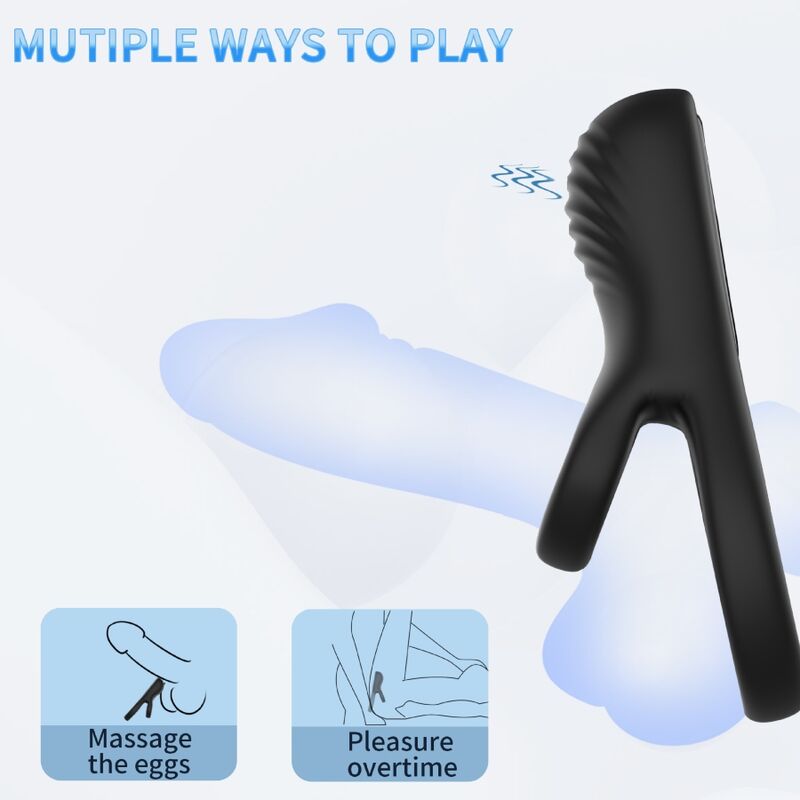 ARMONY - DOUBLE RING VIBRATOR BLACK - NOCTURNA DESIRES
