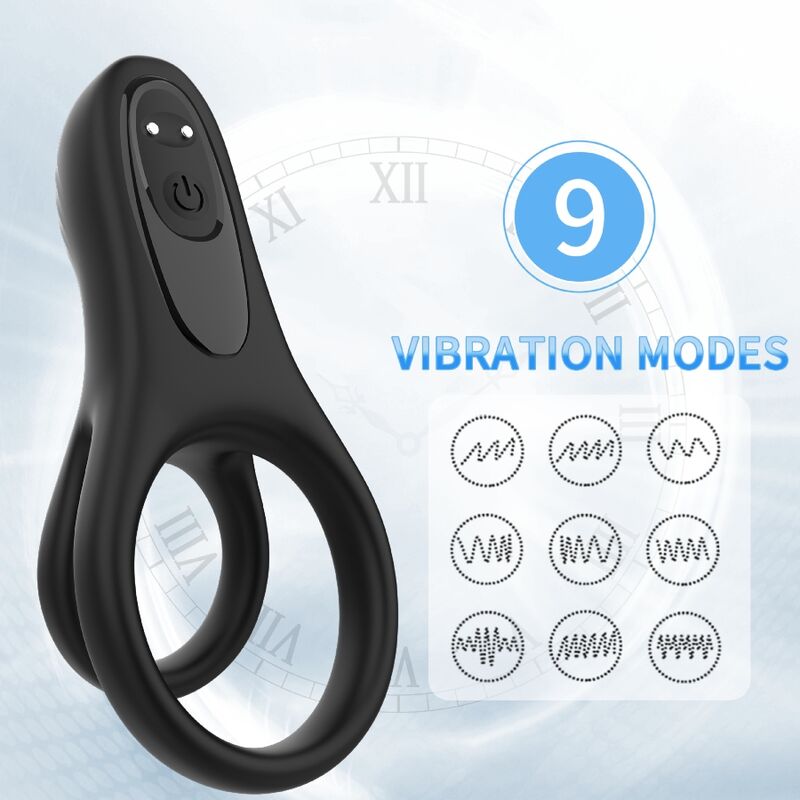 ARMONY - DOUBLE RING VIBRATOR BLACK - NOCTURNA DESIRES