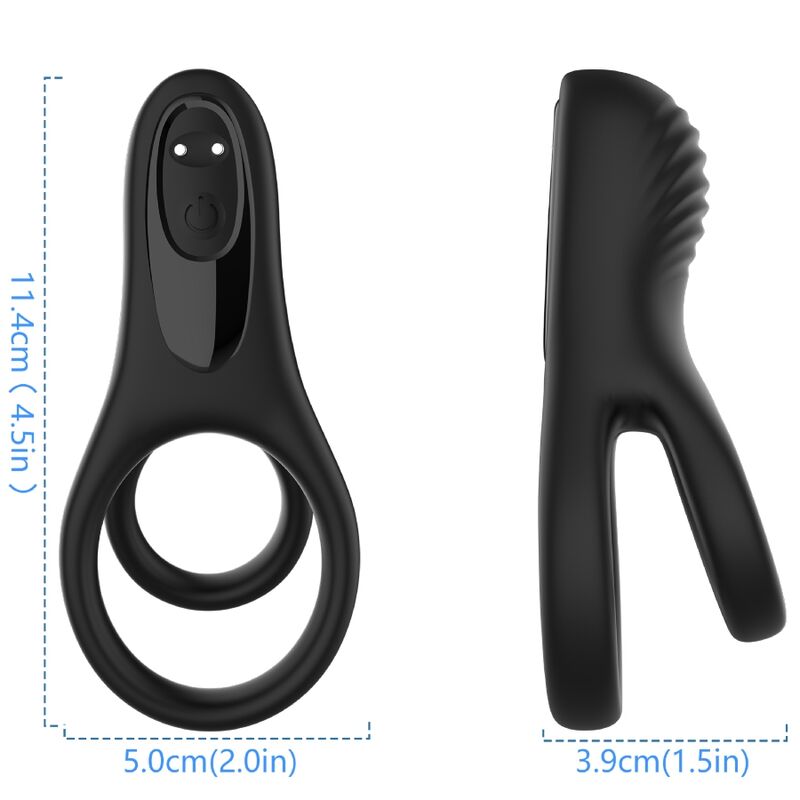 ARMONY - DOUBLE RING VIBRATOR BLACK - NOCTURNA DESIRES