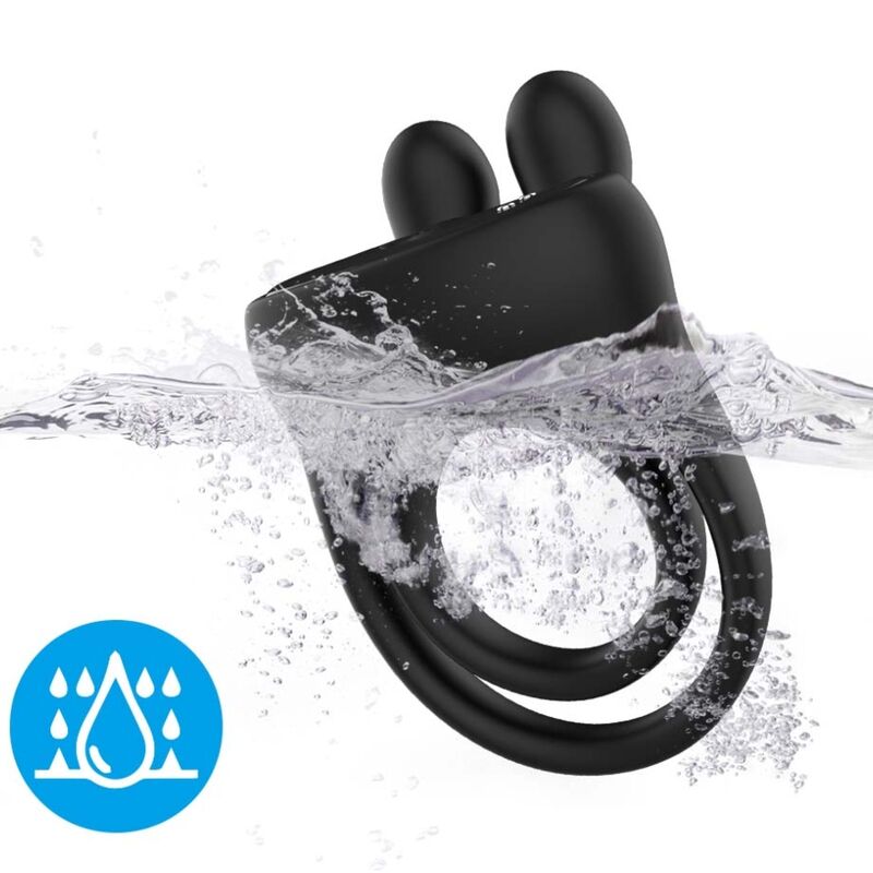 ARMONY - RING VIBRATOR RABBIT BLACK - NOCTURNA DESIRES