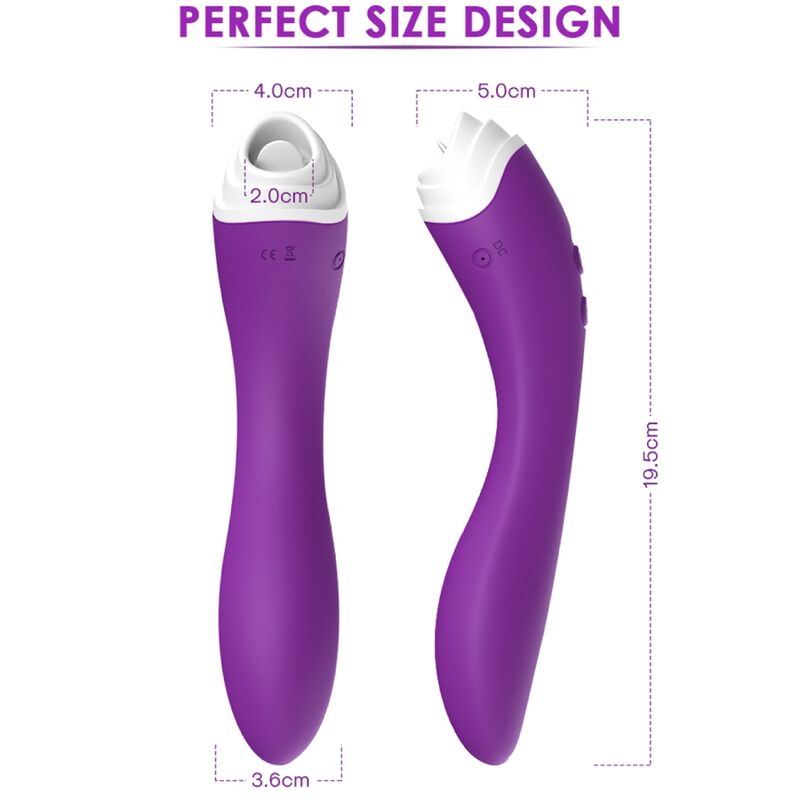 ARMONY - FAIRYLAND LICKING VIBRATING CLIT & VIBRATOR PURPLE - NOCTURNA DESIRES