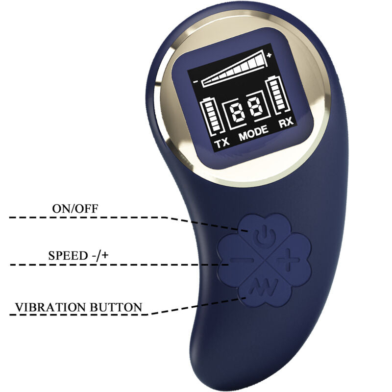 PRETTY LOVE - MINA VIBRATING EGG REMOTE CONTROL BLUE - NOCTURNA DESIRES