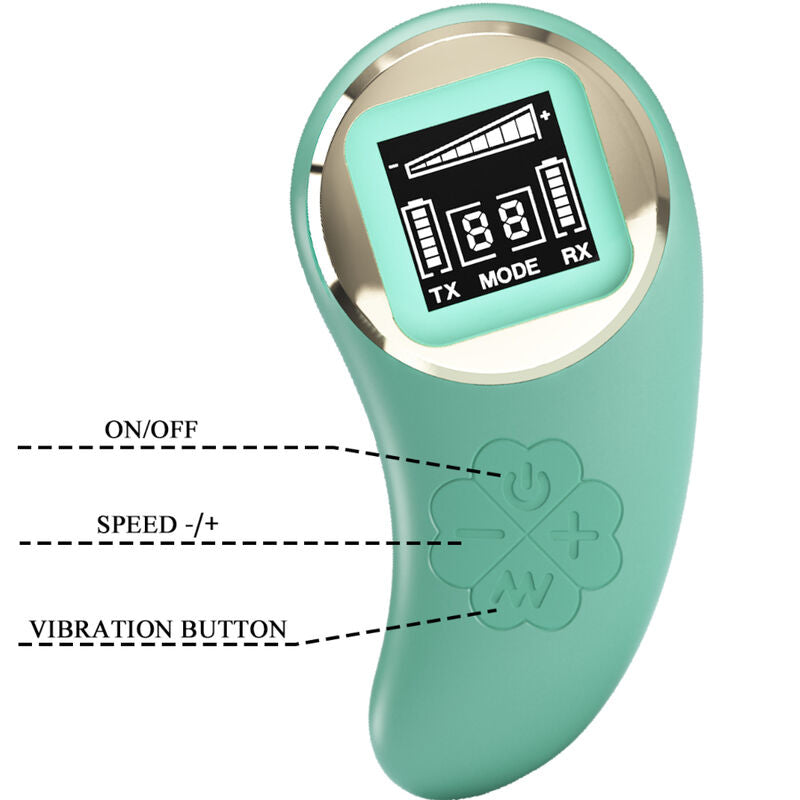 PRETTY LOVE - GREEN REMOTE CONTROL VIBRATING EGG MINE - NOCTURNA DESIRES