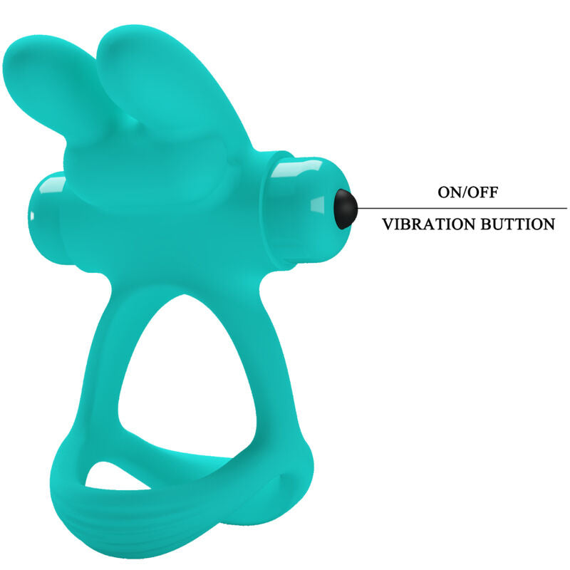 PRETTY LOVE - DANTE GREEN RABBIT VIBRATOR RING - NOCTURNA DESIRES