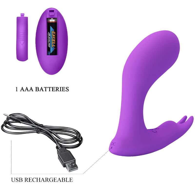 PRETTY LOVE - IDABELLE VIBRATION & PULSATION REMOTE CONTROL VIOLET - NOCTURNA DESIRES