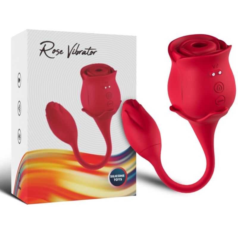 ARMONY - PINK CLITORIS SUCKER & VIBRATOR 10 MODES RED - NOCTURNA DESIRES
