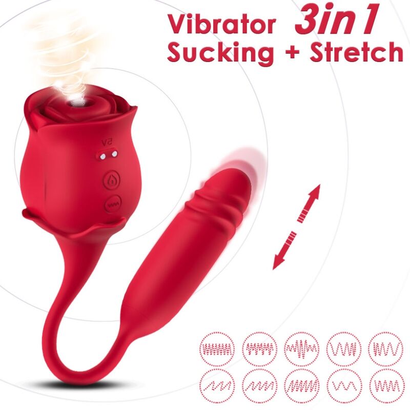 ARMONY - ROSEKNIGTH CLITORIS SUCKER & VIBRATOR RED - NOCTURNA DESIRES