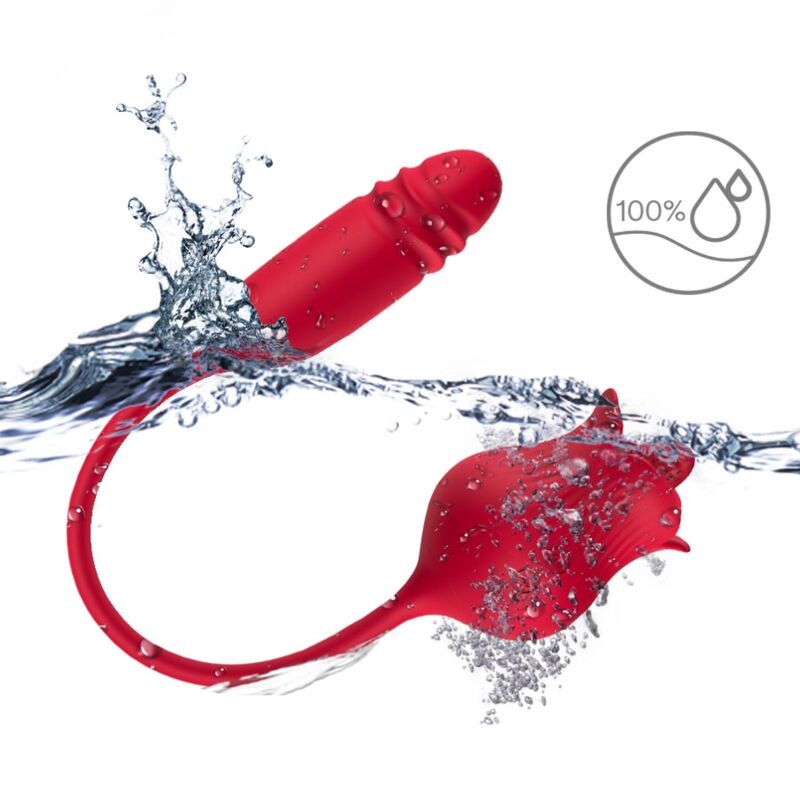 ARMONY - ROSELIP LICKING VIBRATING CLIT & VIBRATOR RED - NOCTURNA DESIRES