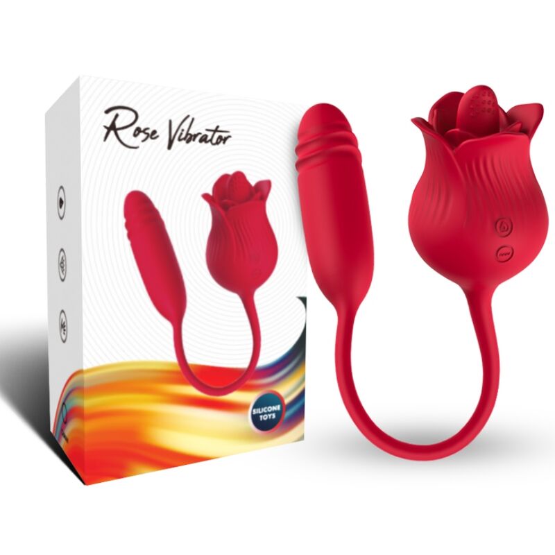 ARMONY - ROSELIP LICKING VIBRATING CLIT & VIBRATOR RED - NOCTURNA DESIRES