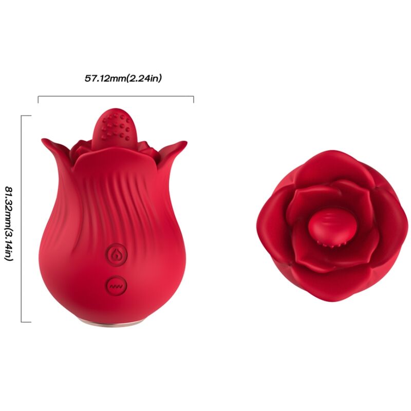 ARMONY - ROSE VIBRATOR & STIMULATOR RED - NOCTURNA DESIRES
