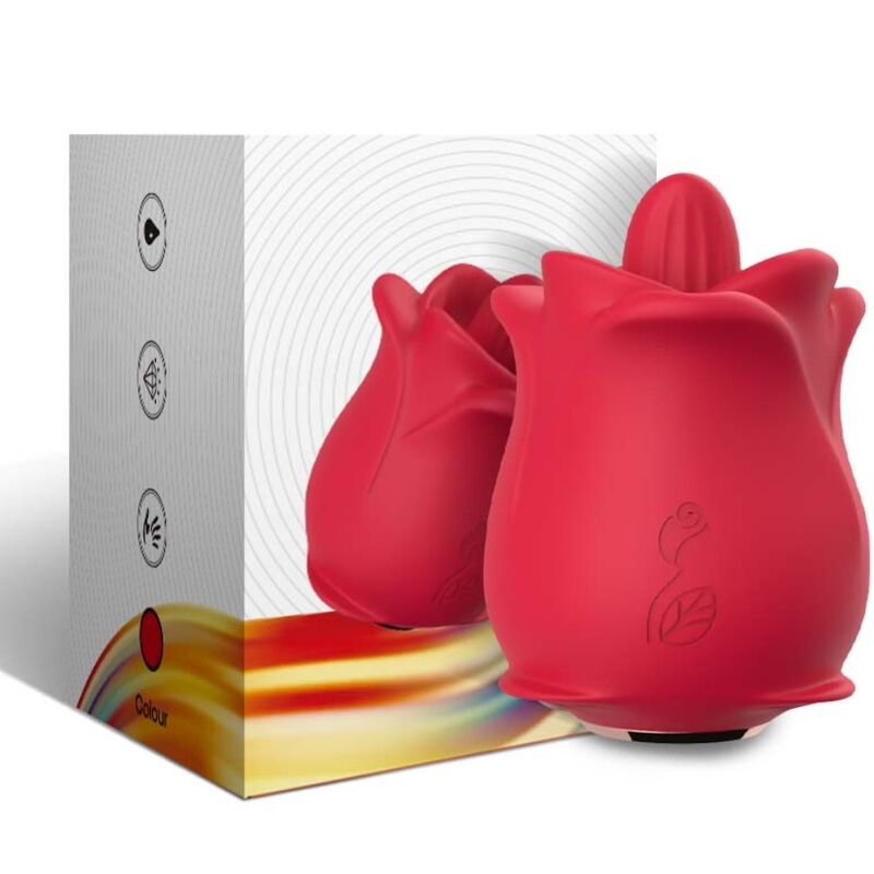 ARMONY - ROSE 10 MODES LICKING CLIT VIBRATOR RED - NOCTURNA DESIRES