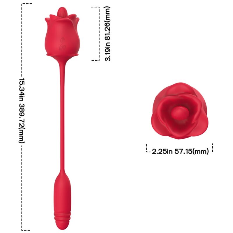 ARMONY - 3-IN-1 PINK, STIMULATOR, SUCTION AND UP&DOWN WITH RED TAIL - NOCTURNA DESIRES