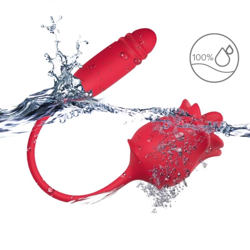ARMONY - 3-IN-1 PINK, STIMULATOR, SUCTION AND UP&DOWN WITH RED TAIL - NOCTURNA DESIRES