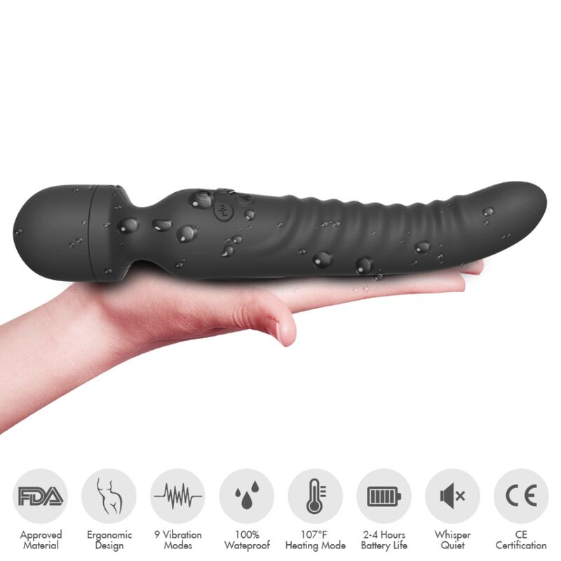 ARMONY - MISSION MASSAGER & VIBRATOR HEAT EFFECT BLACK - NOCTURNA DESIRES