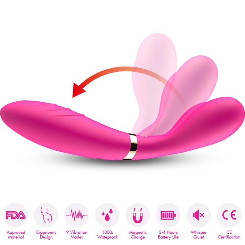 ARMONY - Y-WAND MASSAGER & VIBRATOR DOUBLE HEAD FUCHSIA - NOCTURNA DESIRES