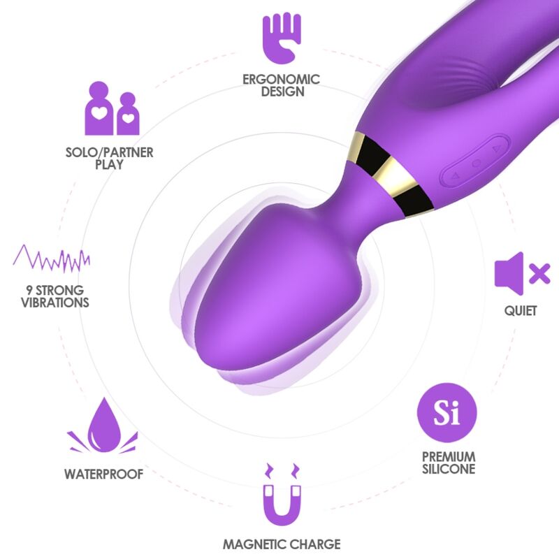 ARMONY - MASSAGER & VIBRATOR RABBIT PURPLE - NOCTURNA DESIRES