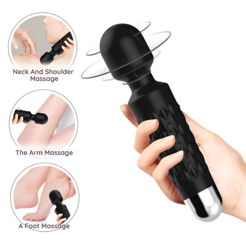 ARMONY - POSTMAN MASSAGER & VIBRATOR SUPER FLEXIBLE HEAD BLACK - NOCTURNA DESIRES