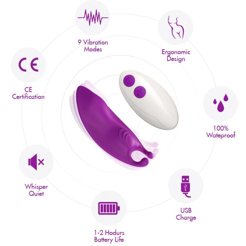 ARMONY - HONEYBEE WEARABLE PANTIES VIBRATOR G-SPOT REMOTE CONTROL FUCHSIA - NOCTURNA DESIRES