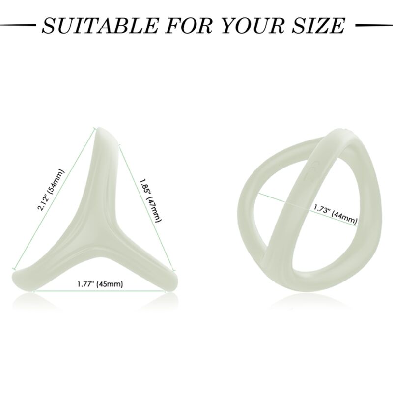 ARMONY - TRESOR DOUBLE SILICONE RING LUMINOUS - NOCTURNA DESIRES