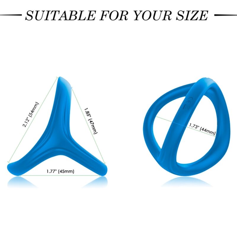 ARMONY - TRESOR DOUBLE SILICONE RING BLUE - NOCTURNA DESIRES
