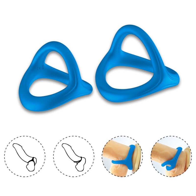 ARMONY - TRESOR DOUBLE SILICONE RING BLUE - NOCTURNA DESIRES
