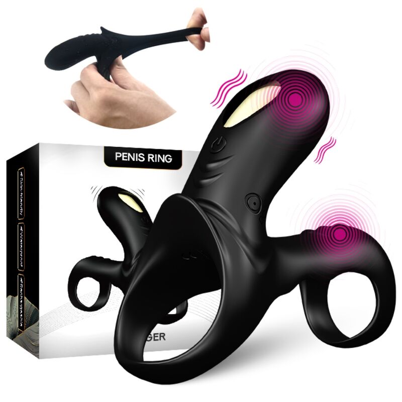 ARMONY - RANGER DOUBLE VIBRATOR RING FOR COUPLES BLACK - NOCTURNA DESIRES